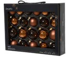 Kerstballen Glas Espresso 7 cm Set van 21, Nieuw