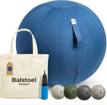 2dekans | Backerz Zitbal 75 CM - Zitballen met Hoes Linnen -, Ophalen of Verzenden