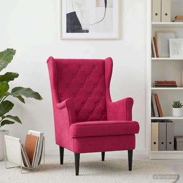vidaXL Fauteuil Wijnrood Fluweel, Verzenden, Nieuw