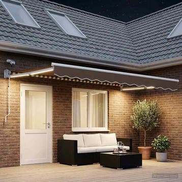 vidaXL Elektrisch Uitschuifbare Zonneluifel Taupe, Verzenden, Nieuw