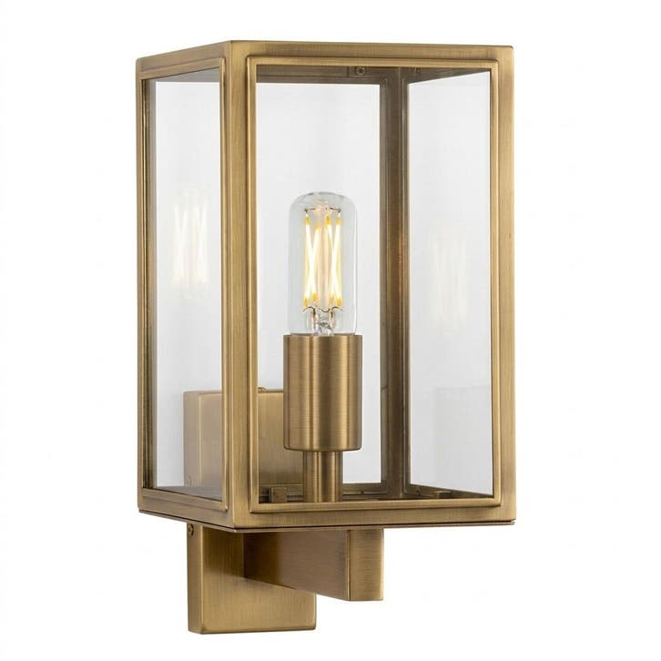 Strak & modern Soho Muurlamp Antiek Messing, Jardin & Terrasse, Éclairage extérieur, Envoi