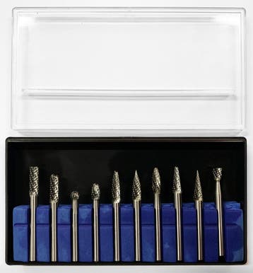 Set hoge kwaliteit frezen, wolfraamcarbide (10 stuks, 6.35, Verzenden, Nieuw