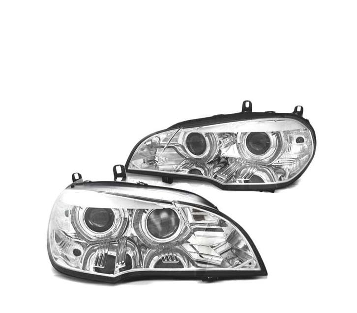 PHARES POUR BMW X5 E70 07-10 ANGEL EYES 3D DRL CHROMÉ, Autos : Pièces & Accessoires, Éclairage, Envoi