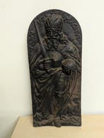 Karel de Grote plaquette - Plaque - gietijzer, Antiquités & Art