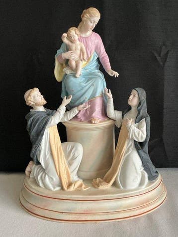 Onze-Lieve-Vrouw van de Rozenkrans van Pompeï , met heilige