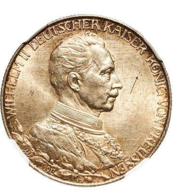 Duitsland, Pruisen Wilhelm II. 2 Mark 1913 - NGC MS62