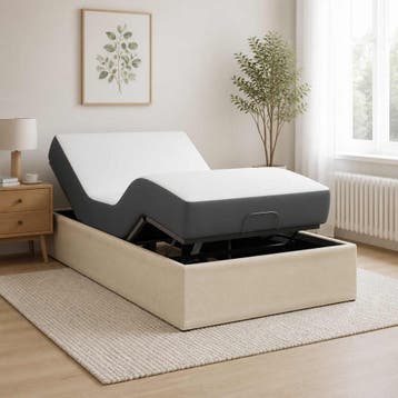 vidaXL Elektrisch Verstelbaar Bed Frame Crèmekleurig, Huis en Inrichting, Verzenden, Nieuw