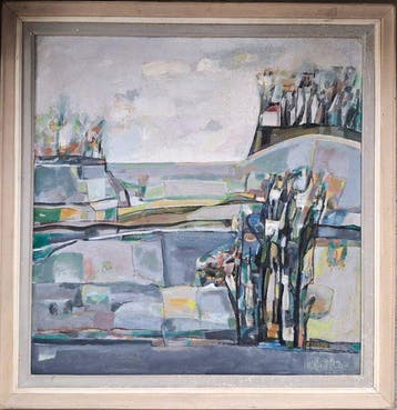 Dina Gurau Stoica (1947-?) - Absrtact landscape