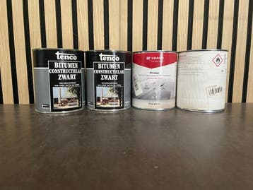 Veiling - verf – 2x Tenco Bitumen Constructielak Zwart + 2, Bricolage & Construction, Peinture, Vernis & Laque