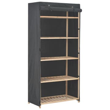 vidaXL Kledingkast 79x40x170 cm stof grijs, Verzenden