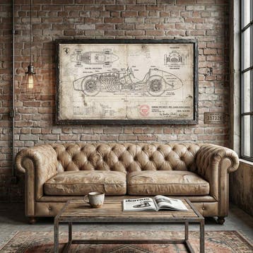 Artxlife - Ascari Ferrari F-500 Technical Drawing Archive, Nieuw