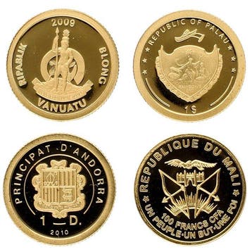 Burundi, Congo, Togo. 2009/2015 - Kleine Gouden Munten (4