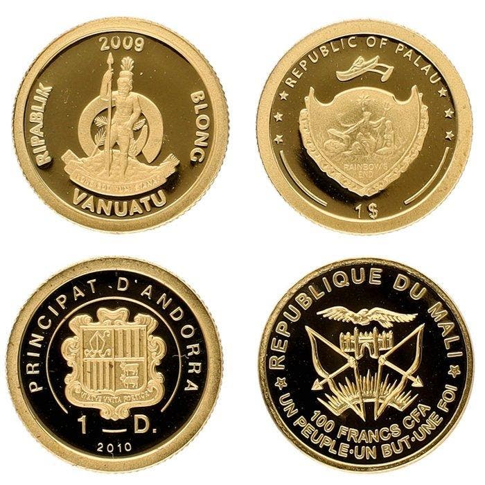 Burundi, Congo, Togo. 2009/2015 - Kleine Gouden Munten (4, Timbres & Monnaies, Monnaies | Europe | Monnaies non-euro