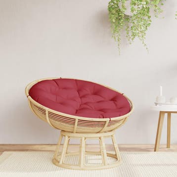 vidaXL Zitkussen rond Ø 100x11 cm oxford stof wijnrood, Maison & Meubles, Verzenden