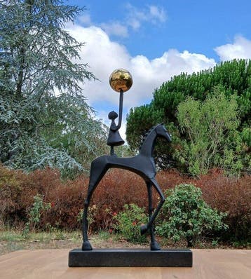 sculptuur, The dream girl - 40 cm - Bron, Marmer