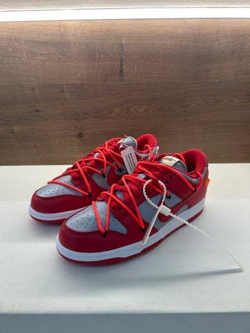 Nike X Off White - Nike x Off-White Dunk Low University Red, Nieuw
