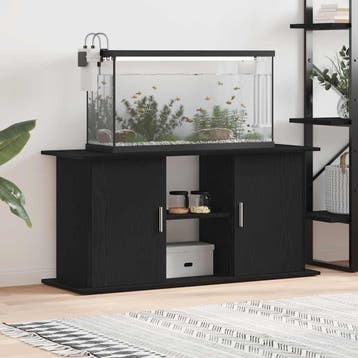 vidaXL Aquariumstandaard 121x41x58 cm spaanplaat zwart, Verzenden, Nieuw