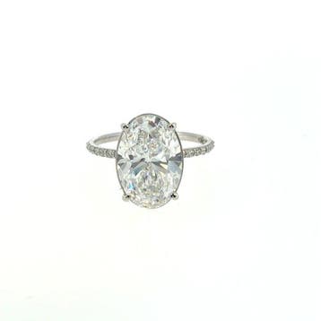 Zonder minimumprijs - Ring - 14 karaat Witgoud - 5.32ct. tw.