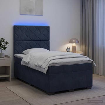 vidaXL Boxspringbed met matras Donkergrijs 120 x 200 cm, Verzenden, Nieuw