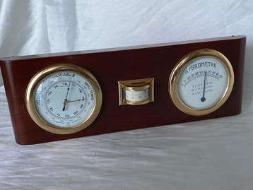 Maritieme objecten - Vintage barometer, thermometer en