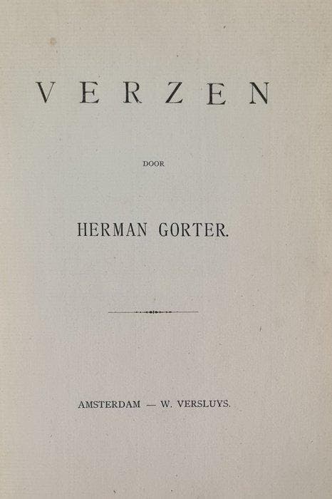Herman Gorter - Verzen - 1890, Antiquités & Art, Antiquités | Livres & Manuscrits
