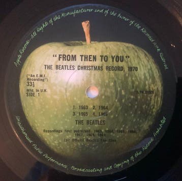 Beatles - From Then To You- 1970 fan club Christmas Singles