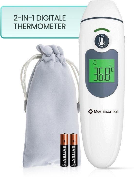 2dekans | MostEssential 2-in-1 Digitale Koortsthermometer -, Diversen, Verpleegmiddelen, Ophalen of Verzenden