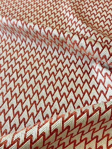 Prachtige jacquardstof met chevronpatroon. - Meubelstof -