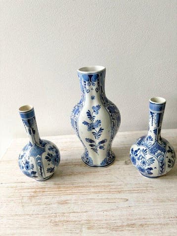 De Porceleyne Fles, Delft - Vase (3) - Céramique - 1969-1984