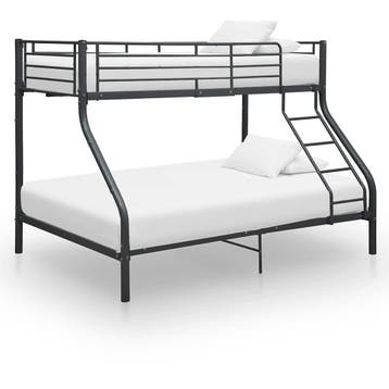 vidaXL Stapelbedframe metaal zwart 140x200 cm/90x200 cm, Verzenden, Nieuw