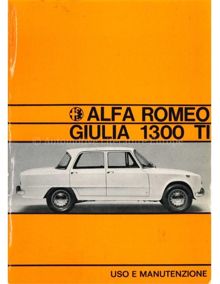 1968 ALFA ROMEO GIULIA 1300 TI INSTRUCTIEBOEKJE ITALIAANS, Auto diversen, Handleidingen en Instructieboekjes, Ophalen of Verzenden
