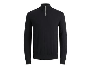 Veiling - Jack &amp; Jones Emil Knit Half Zip Zwart - L, Vêtements | Hommes