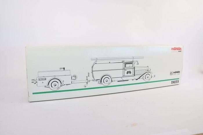 Märklin - Blikken speelgoed - 19035 Fire Engine With Trailer, Antiek en Kunst, Antiek | Speelgoed