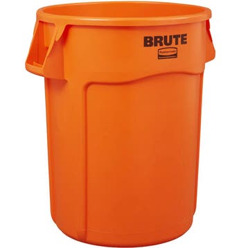 Afvalbak | BRUTE | Kunststof | Oranje | 121.1L | Open |, Verzenden