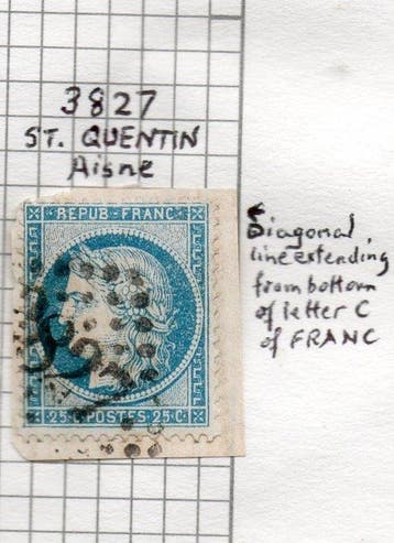 Frankrijk 1873 - Emissie Ceres 25c blauw Type II -