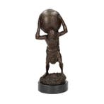 Beeldje - Een Bronzen Beeld van Atlas - Brons