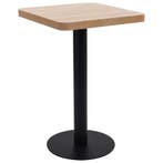 vidaXL Bistrotafel 50x50 cm MDF lichtbruin, Verzenden