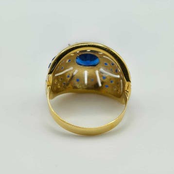 Zonder minimumprijs - Statement ring - 9 kt. Geel goud,