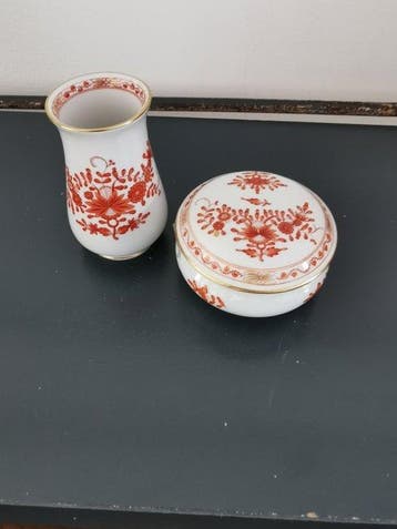 Meissen - Vase (2) - Porcelaine - Petit vase et pot avec