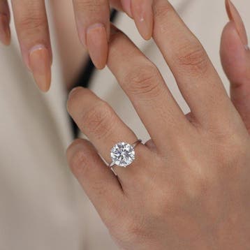 Zonder minimumprijs - Ring - 14 karaat Witgoud - 4.44ct. tw., Nieuw