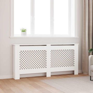 vidaXL Radiatorombouw 172x19x81,5 cm MDF wit, Verzenden