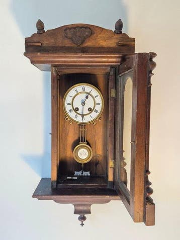 Wandklok - Antiek Hout - 1850-1900