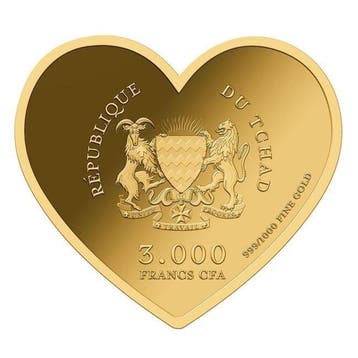 Tsjaad. 3000 Francs 1/1000 oz 999 Fine Gold 3000 CFA Francs