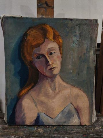 Escuela Impresionista Europea (XX) - Retrato de Joven