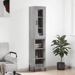 vidaXL Hoge kast 34,5x34x180 cm bewerkt hout grijs sonoma, Verzenden, Nieuw
