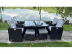 Veiling - Diningset / Tuinset incl. kussens 9-delig, Tuin en Terras, Nieuw