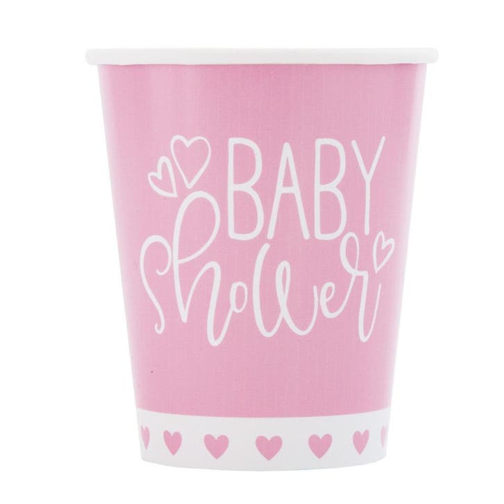 Babyshower Bekers Roze 266ml 8st, Hobby & Loisirs créatifs, Articles de fête, Envoi
