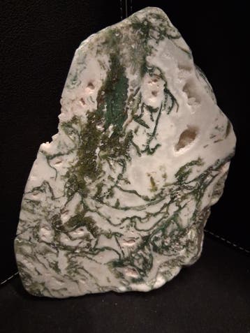 Natural Moss Agate - rough agate slab - 15 x 10 cm - excelle, Verzenden, Nieuw