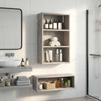 vidaXL Badkamer wandkast met plank Grijze Sonoma 40 x 16 x, Verzenden