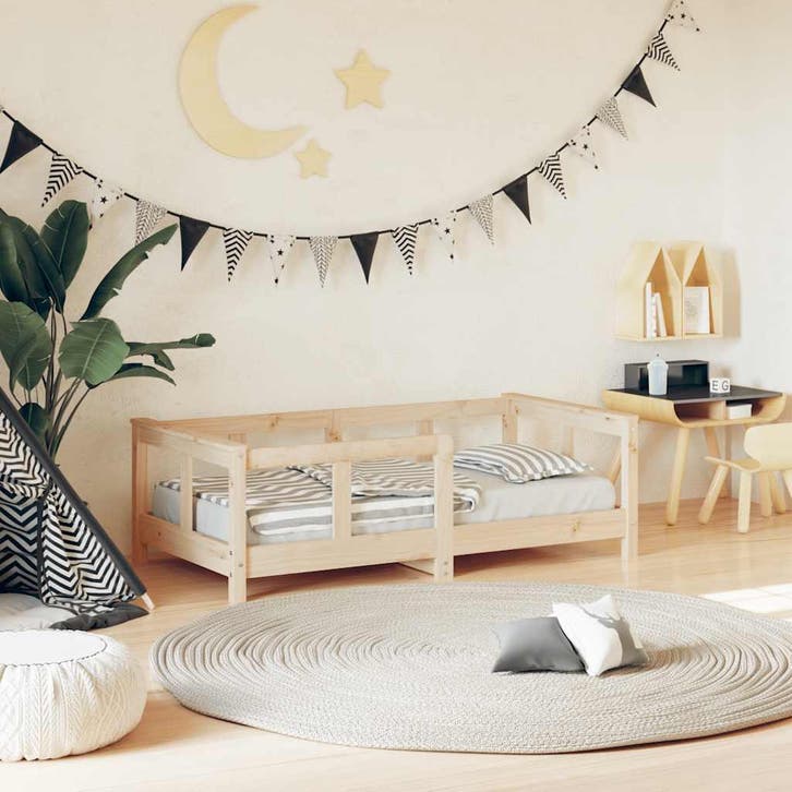 vidaXL Kinderbedframe 70x140 cm massief grenenhout, Kinderen en Baby's, Kinderkamer | Bedden, Nieuw, Verzenden